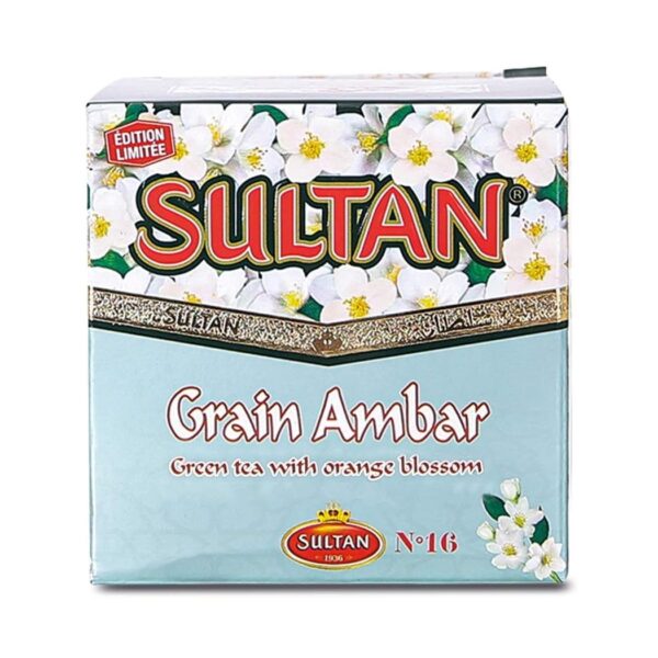 Sultan Orange Blossom Grain Ambar Moroccan Green Tea, 150g